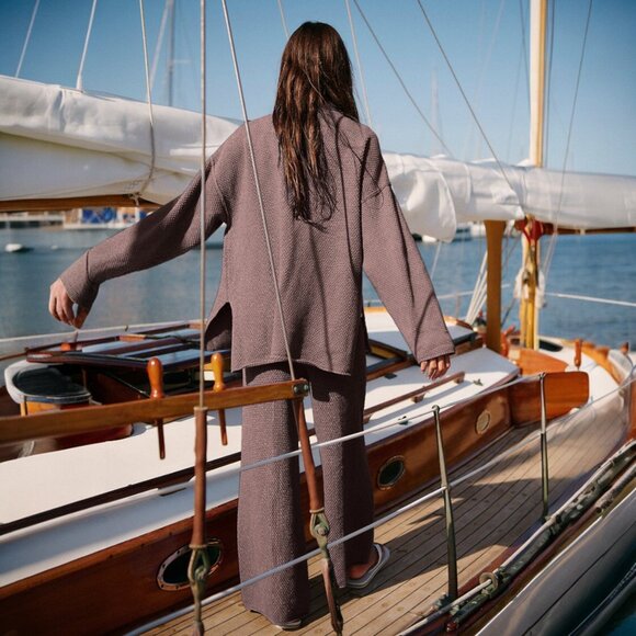 FREE PEOPLE Hailee Sweater Set - brown  🎉 Brand New without care tag - Picture 2 of 12